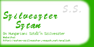 szilveszter sztan business card